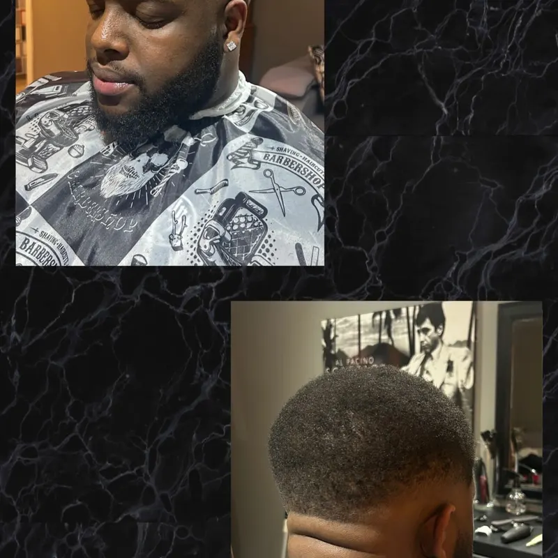 Skin fade with curly top